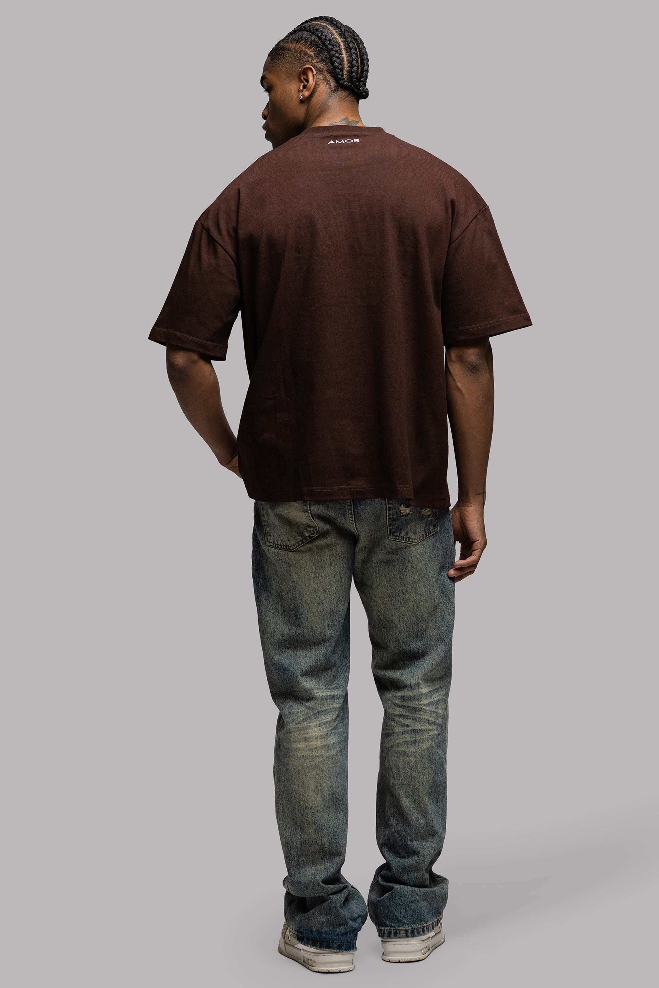 THE ATHLETE TEE IN CHOCO BROWN