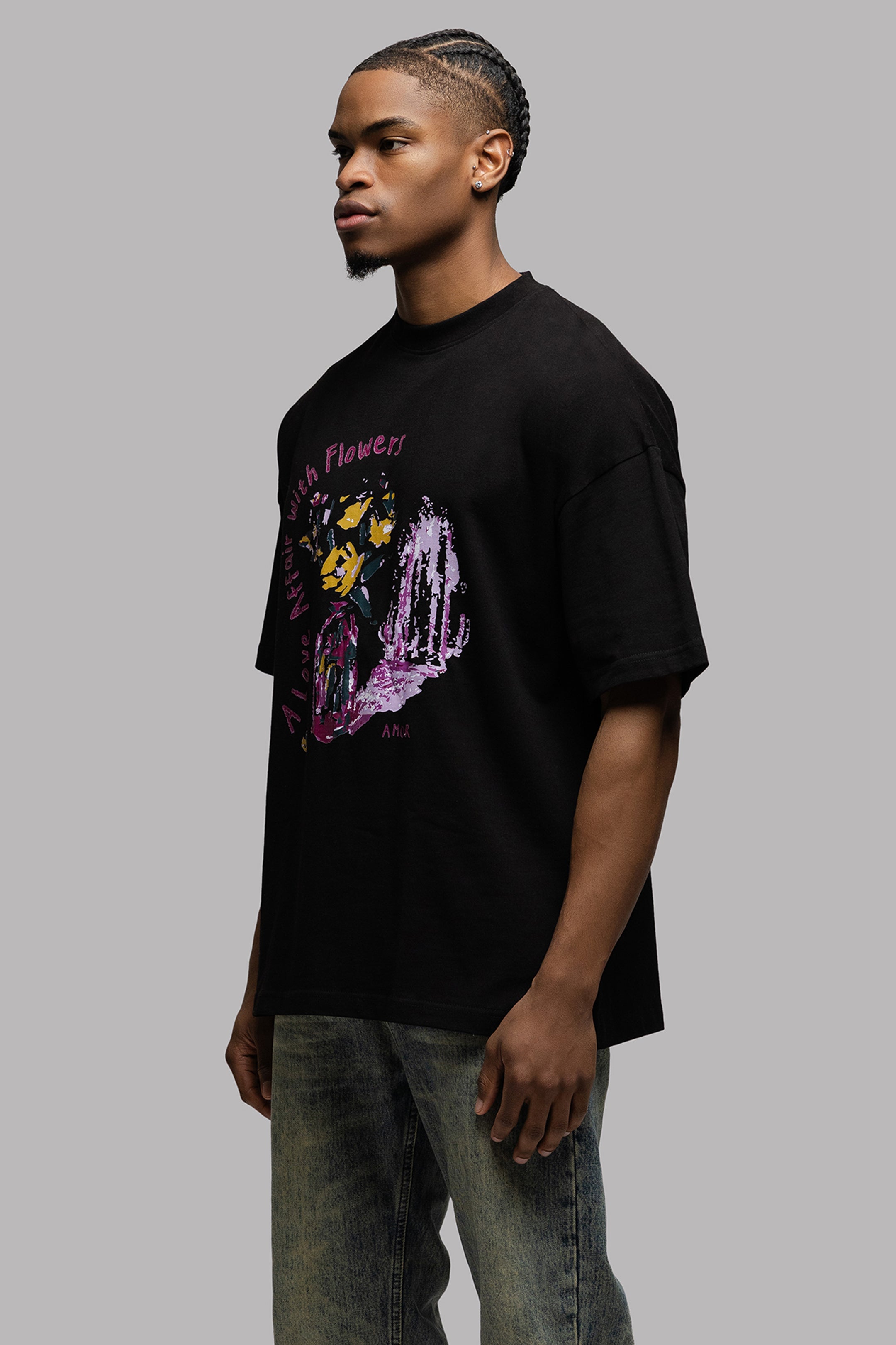 FLORA T-SHIRT NIGHT BLACK
